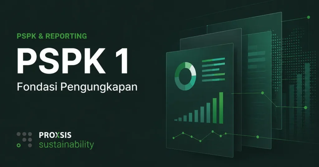 Ilustrasi struktur PSPK 1 untuk pengungkapan informasi keuangan terkait keberlanjutan