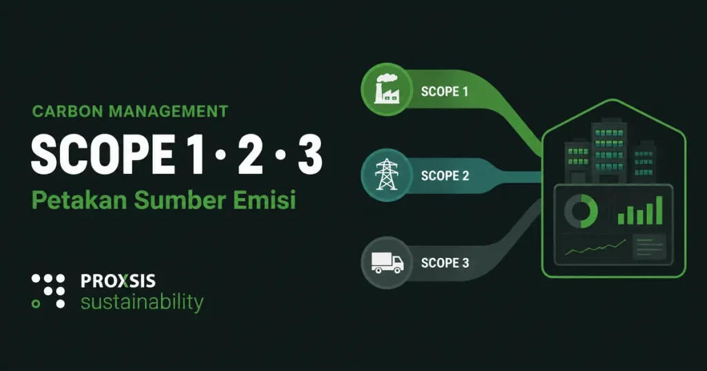 Perbandingan Scope 1, Scope 2, dan Scope 3 emisi GRK perusahaan