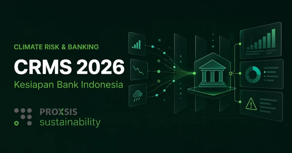 Ilustrasi sistem manajemen risiko iklim dan kesiapan bank untuk CRMS 2026