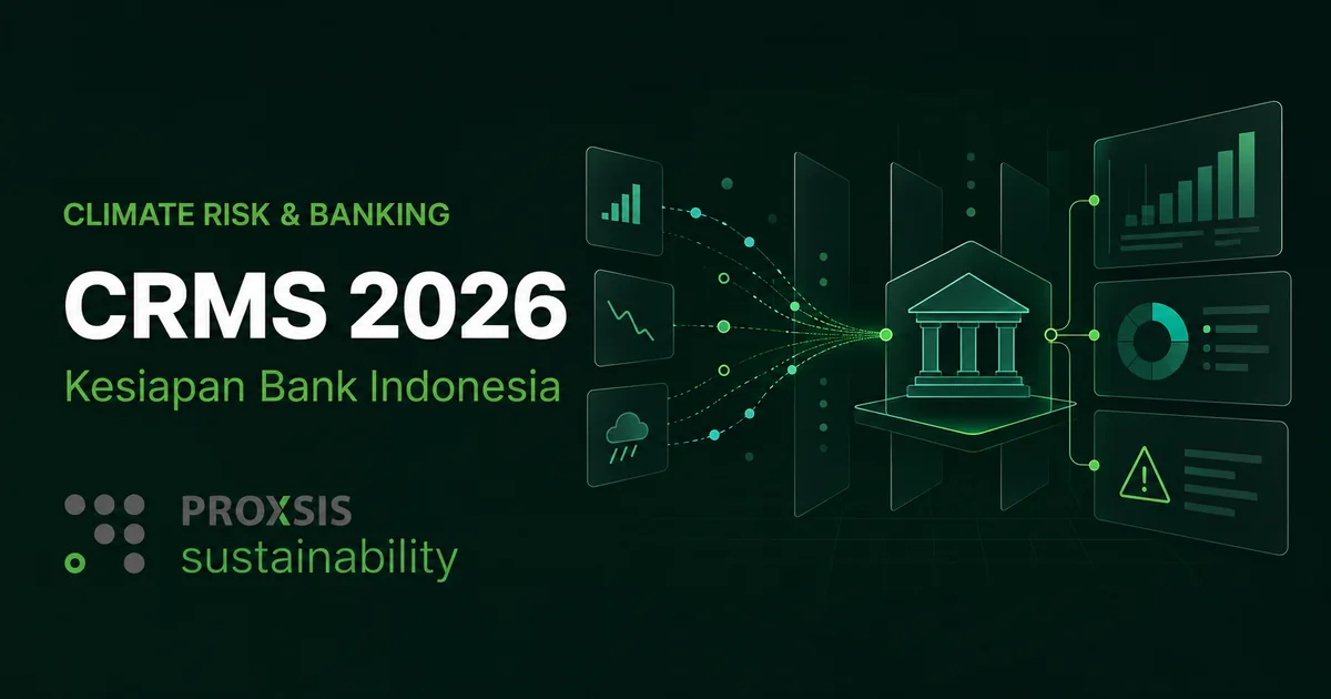 Ilustrasi sistem manajemen risiko iklim dan kesiapan bank untuk CRMS 2026